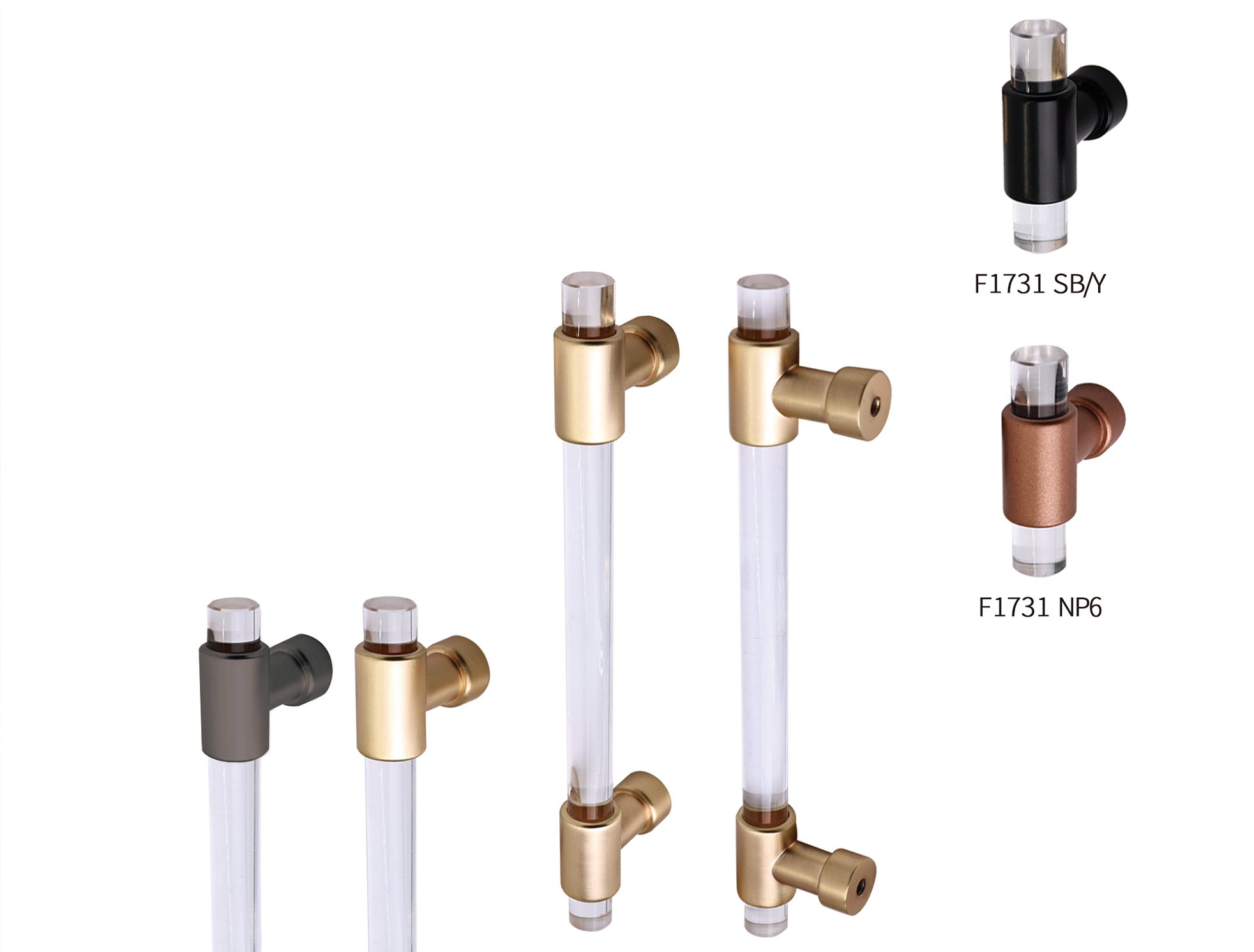 ZINC/ACRYLIC HANDLES